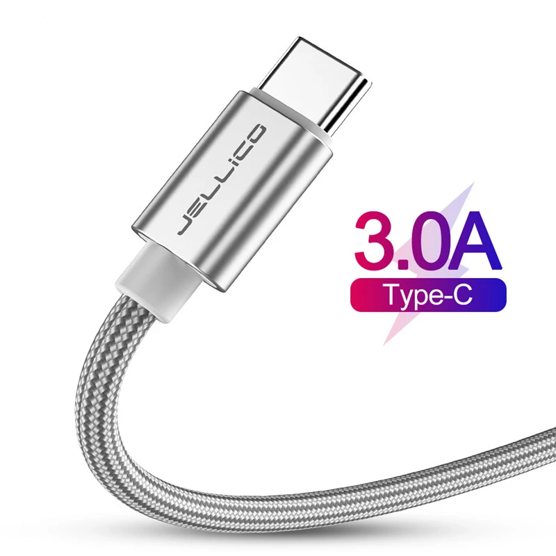Кабель USB Type-C 3A провод для быстрой зарядки Samsung Galaxy S8 S9 Plus Xiaomi mi9 зарядный USB-кабель