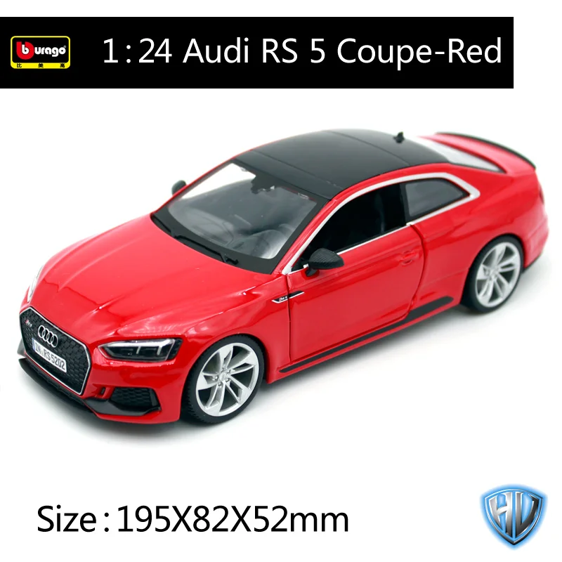 Bburago 1:24 Audi RS 5 купе спортивный автомобиль литая модель автомобиля игрушка в коробке 21090 - Цвет: 21090