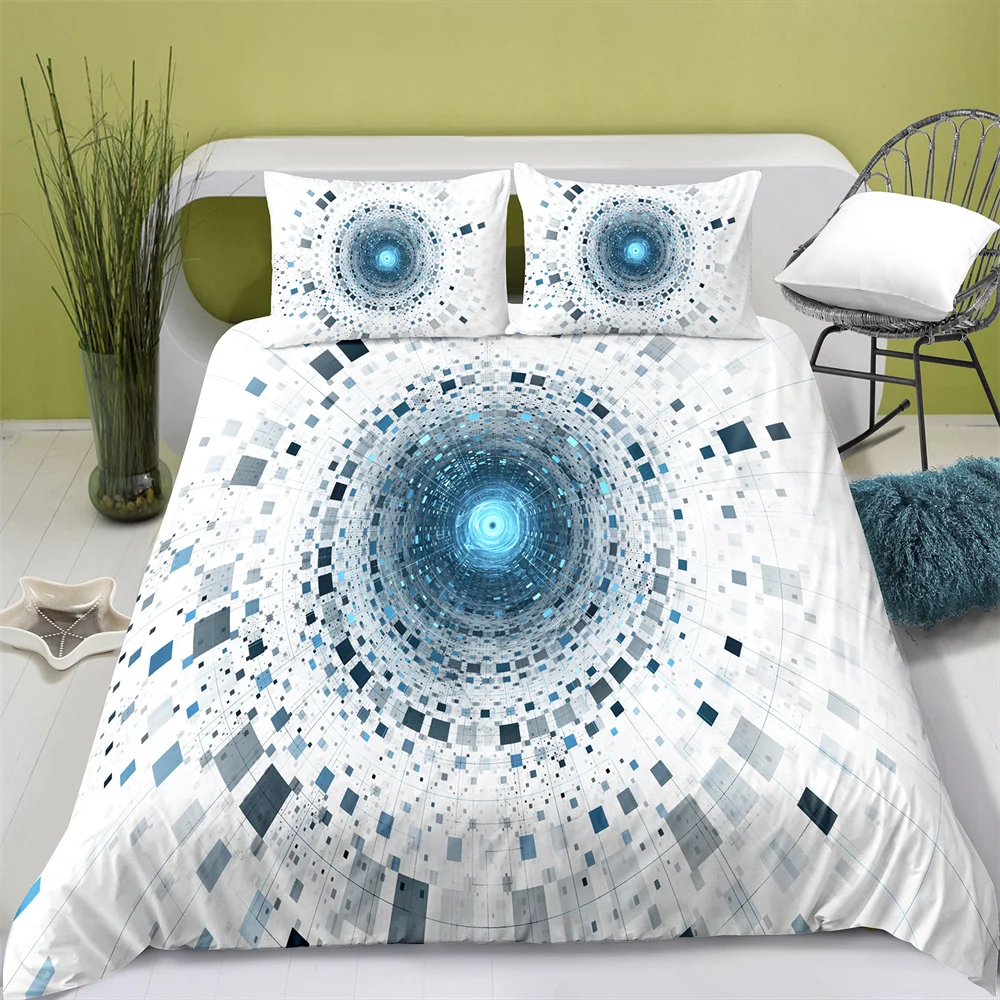 

100% Polyester Abstract Style Duvet Cover Digital Printing Bedding Set with Pillowcase Comforter Bedding Sets King