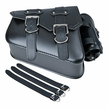 

For Harley Sportster XL 883 1200 48 72 Series Model Black PU Left Saddlebag