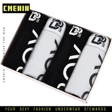 4 шт./партия, хлопковые мужские трусы, мужское нижнее белье, трусы-боксеры из дышащей ткани, мужские боксеры, удобные шорты, Homme boxerкороткие Cueca 212