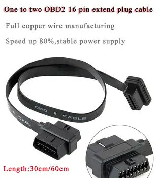 

Car obd2 extension line one point two interface hud window display plug-in multi-wire conversion Car adapter diagnostic cable