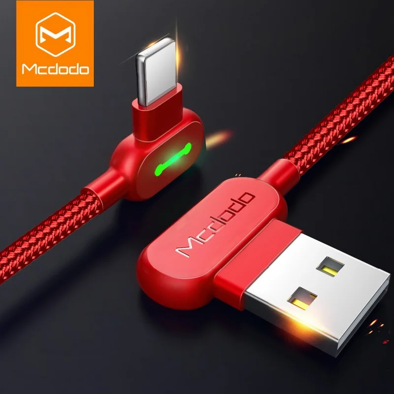 For iPhone Red MCDODO USB кабель для iPhone 11 Pro MAX XS XR X 8 7 6 6s S Plus 5 кабель для быстрой зарядки кабель для зарядки мобильного телефона кабель для передачи данных - Цвет: For iPhone Red