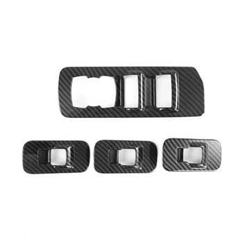 

ABS Carbon Fiber Window Switch Panel Overlay Cover Trim For Ford F150 2017-2020 Interior Accessories
