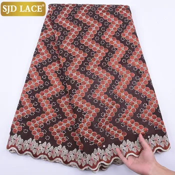 

SJD LACE 2020 New Arrivals African Dry Lace Fabric With Heavy Stones Swiss Voile Lace In Switzerland For Man Or Woman Dress2063B