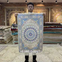 Yilong 2'x3' Hereke шелковый ковер ручной работы Изысканные турецкие ковры(ZQG358A