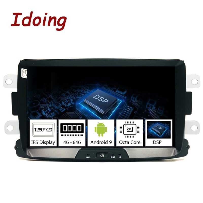 Idoing 8"Car Multimedia player Android 9 For Dacia/Sandero/Duster/Renault/Captur/Lada/Xray2/Logan2 DSP IPS 1280*720 NO 2 din DVD