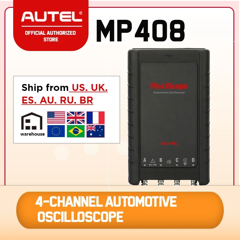 Autel maxiscope MP408 4 канальный автомобильный осциллограф Базовый комплект работает с