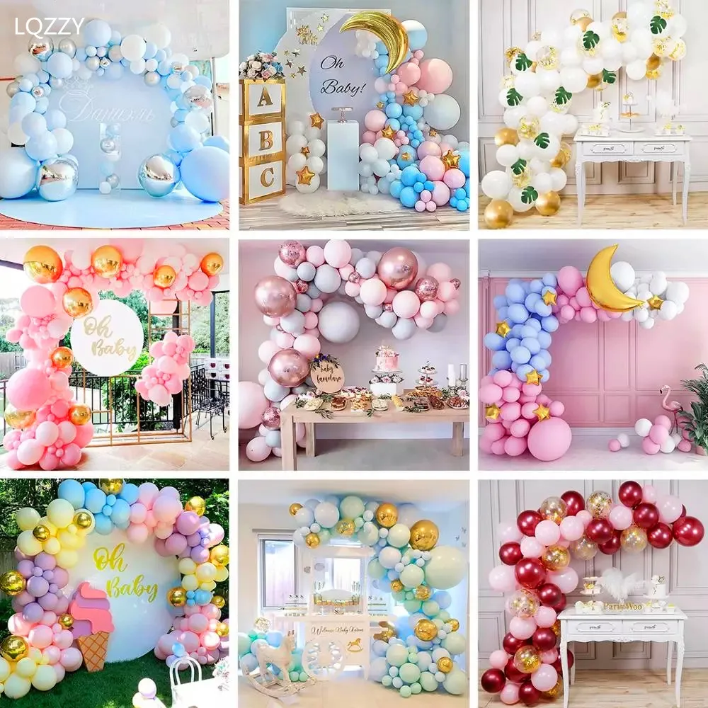 Макарон воздушный шар цепи комплект Oh Baby Shower мальчик или девочка арочный