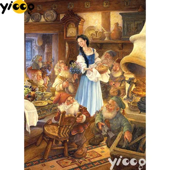 

5D DIY Diamond painting Full Square/Round diamond embroidery Snow white Party Cross Stitch Rhinestone Mosaic Decoration AX0380