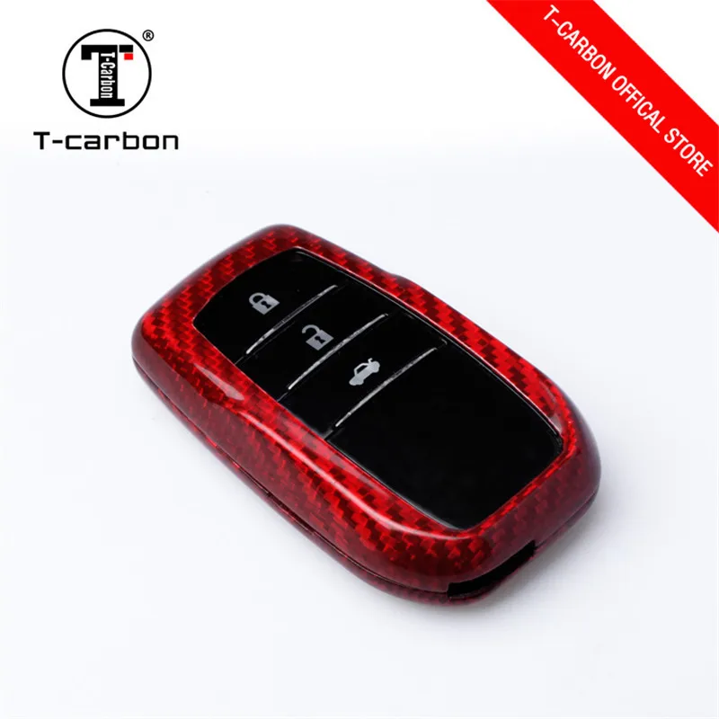 Чехол для ключей из углеродного волокна для Toyota 86 RAV4 Reiz Crown Lewin YARIS CALLORA CAMRY HANLANDER Prado Land Cruiser