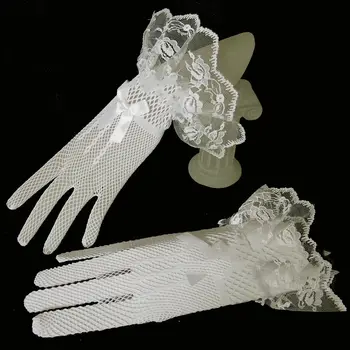 

2019 Sexy Gloves For Women Evening Party Prom Driving Costume Print Lace Gloves Pretty Mesh Bride Gloves Dropshipping