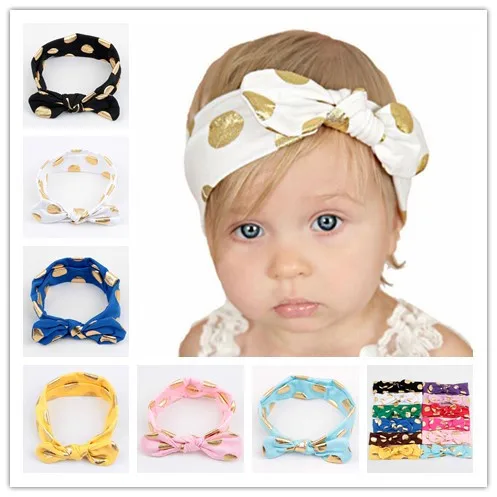 

Girls Rabbit Ears Headband Tie Bands Style Polka Dot Hot Rabbit Ears Hair Knotted Band Horsetail Girl Headwear Hair Accessories