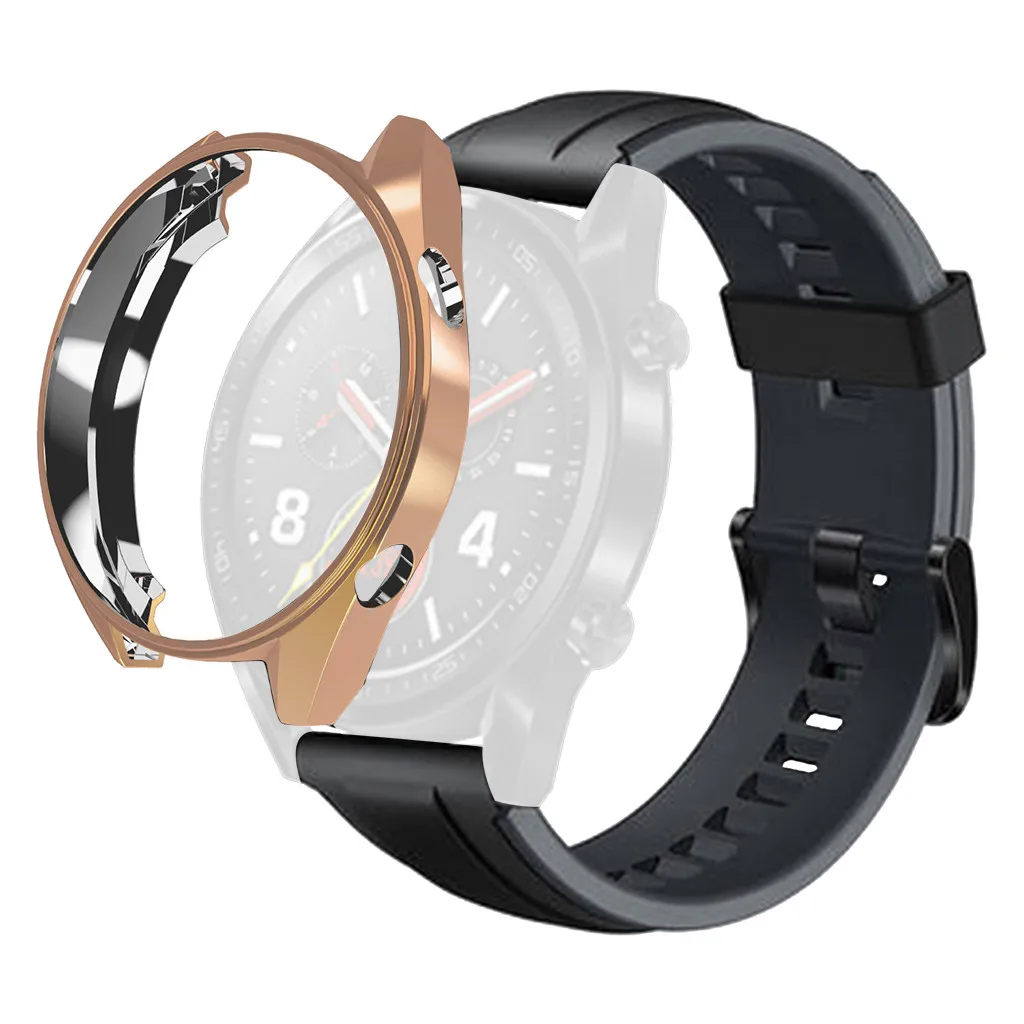 6 шт ультра-тонкий гальванический прозрачный чехол из ТПУ для huawei Watch GT Smart протектор для часов аксессуары