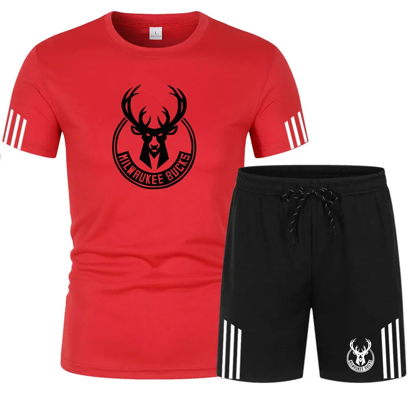 Men's 2Piece Cotton T-Shirt + Shorts - Image 2