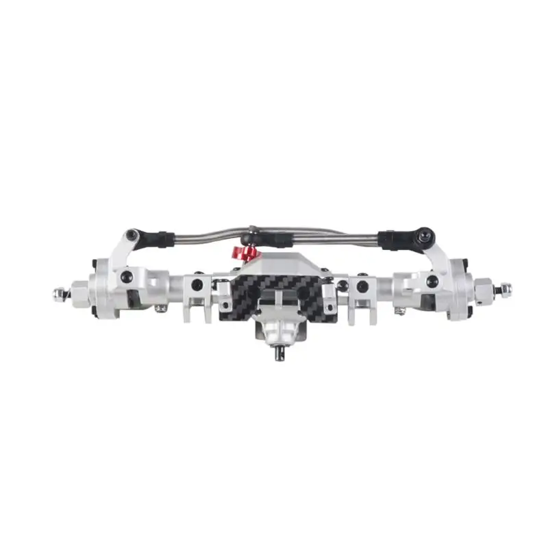 Silver Металлический передний задний портальный мост для 1/10 RC Гусеничный Axial-SCX10 90046 90047 - Цвет: Silver