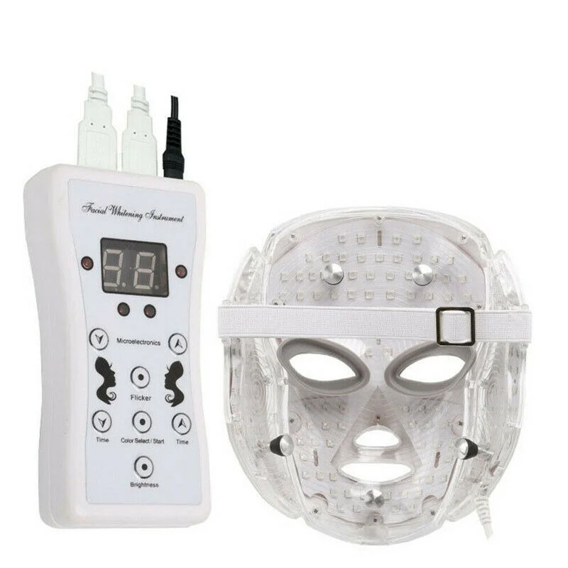Electric 7 Colors Led Facial Mask Face Mask Machine Light Therapy Acne Neck Beauty Led Light Treatment Skin Rejuvenation