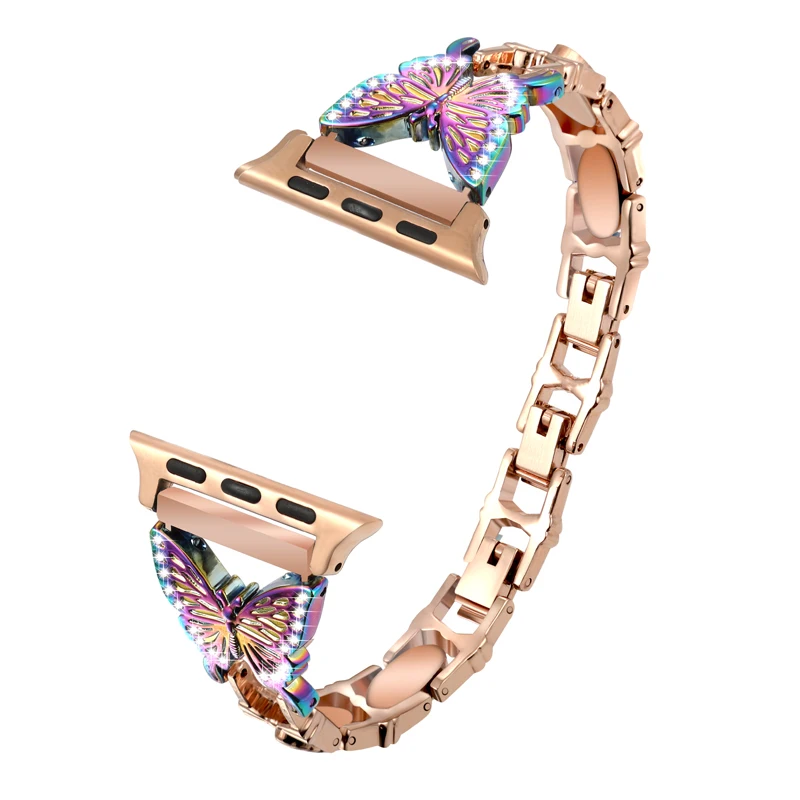 Chain Loop Link Watch Strap for Apple Watch Band 6 SE 5 4 3 2 1 38mm 40mm 42mm 44mm for Iwatch Loop 42mm Bracelet Wrist Woman