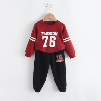 

ZWY553 Boy Clothes Set Hoodies Tshirt And Pants 2Pieces Tollder Girls Tracksuit Children Sport Suit Costume