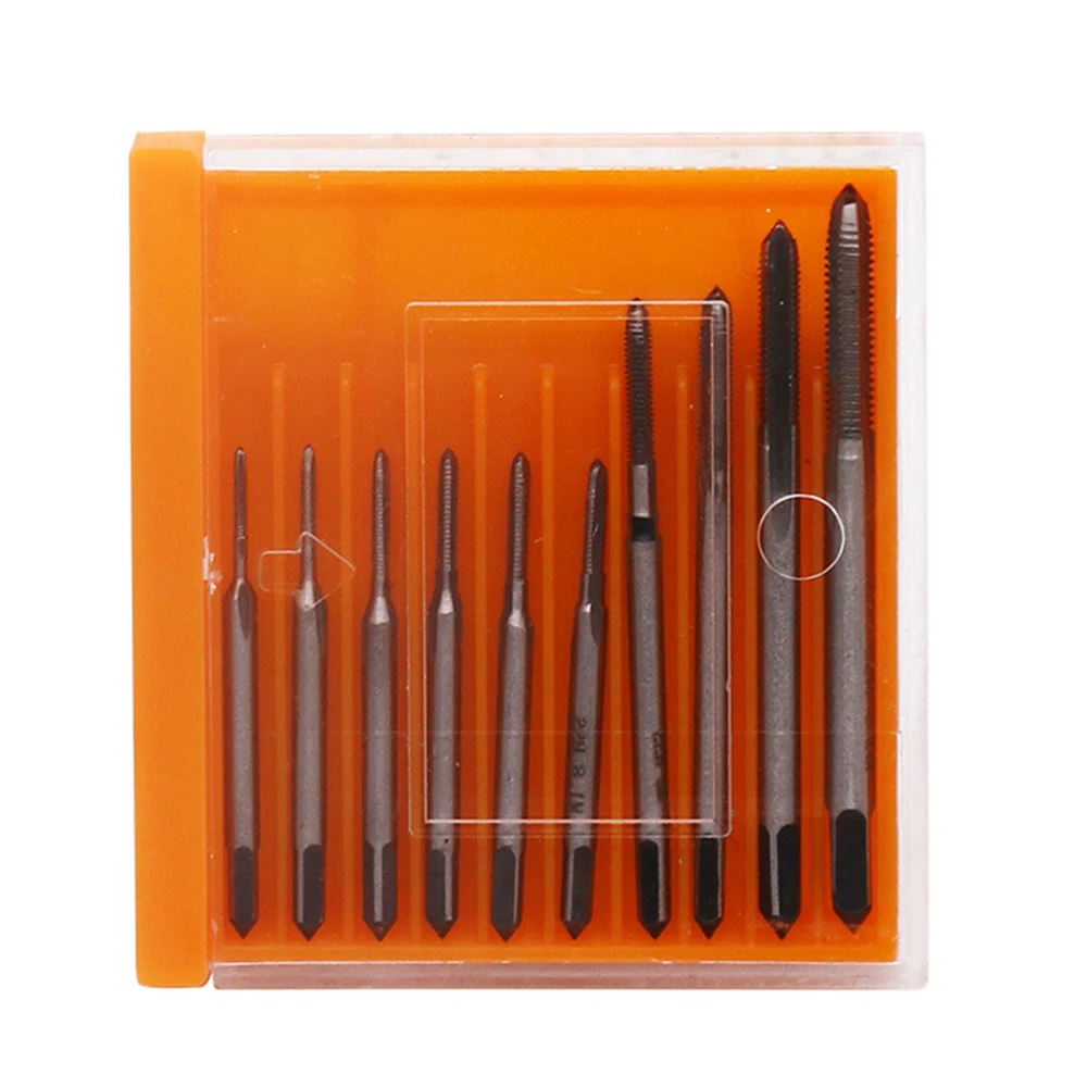 

10pcs/Set Metric Threads M1-M3.5 Steel Micro Hand Tap Threading Tools High Speed Steel Drill Bit for Mold Machining Hand Tools