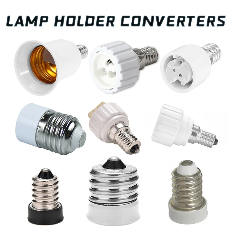 E27 GU10 E14 B22 E12 G9 Bulb Adapter Lamp Converter Holder Extender Light Socket 