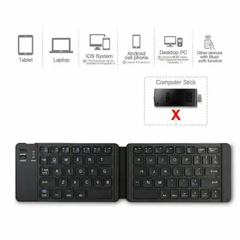 

Bluetooth Folding Keyboard Wireless Keyboard Light and Handy USB Charging Mini Wireless Folding Keyboard 67 Key for Tablet phone