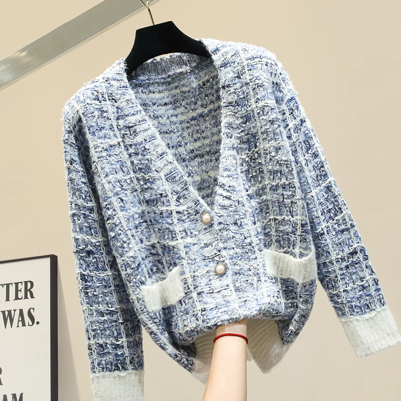 ^*Best Offers 2019 Fall Winter Small Fragrance Wind Knit Cardigan Jacket Womens Hit Color Knitted Sweater Cardigans Woman Sweaters Outerwear