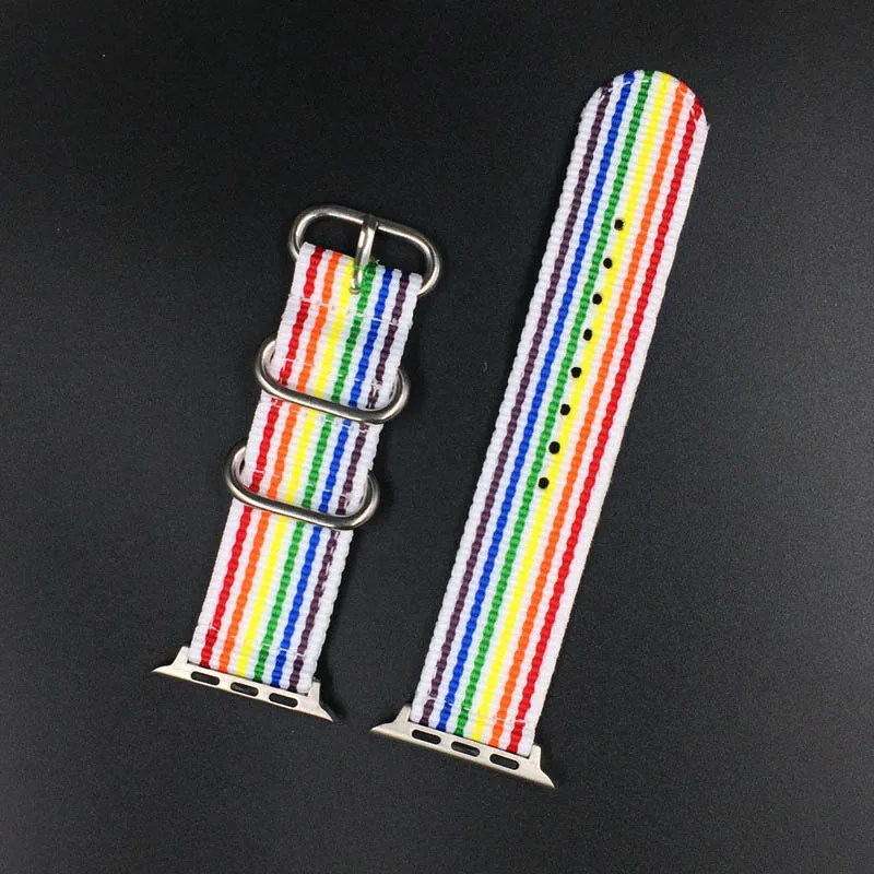 

new woven nylon band for apple watch 4 3 2 1 42mm 38mm 40mm 44mm bracelet wrist belt strap for iwatch accessories hot selling