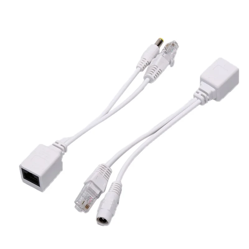 

POE 2pcs Cable Passive Power Over Ethernet Adapter Cable POE Splitter RJ45 Injector Power Supply Module 12-48v For IP Camera