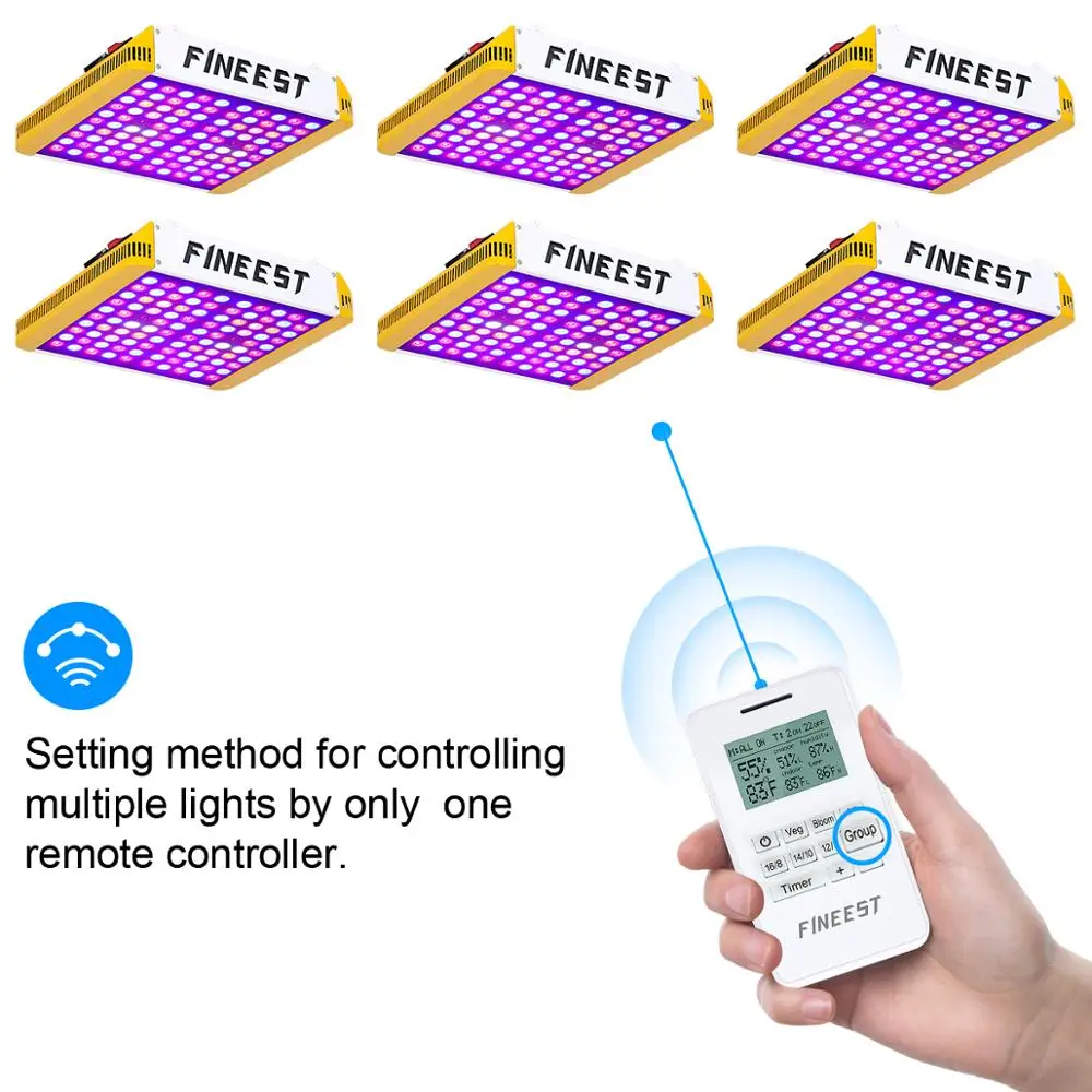 Fineest Led Grow светильник полный спектр 1000 Вт Таймер Veg Блум группа управления