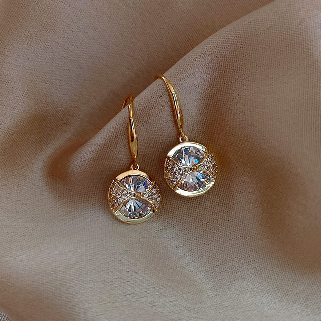 Women Rhinestone Planet Dangle Earrings Simple Fashion Elegant Pearl Earring Female Crystal Temperament Jewelry Wholesale