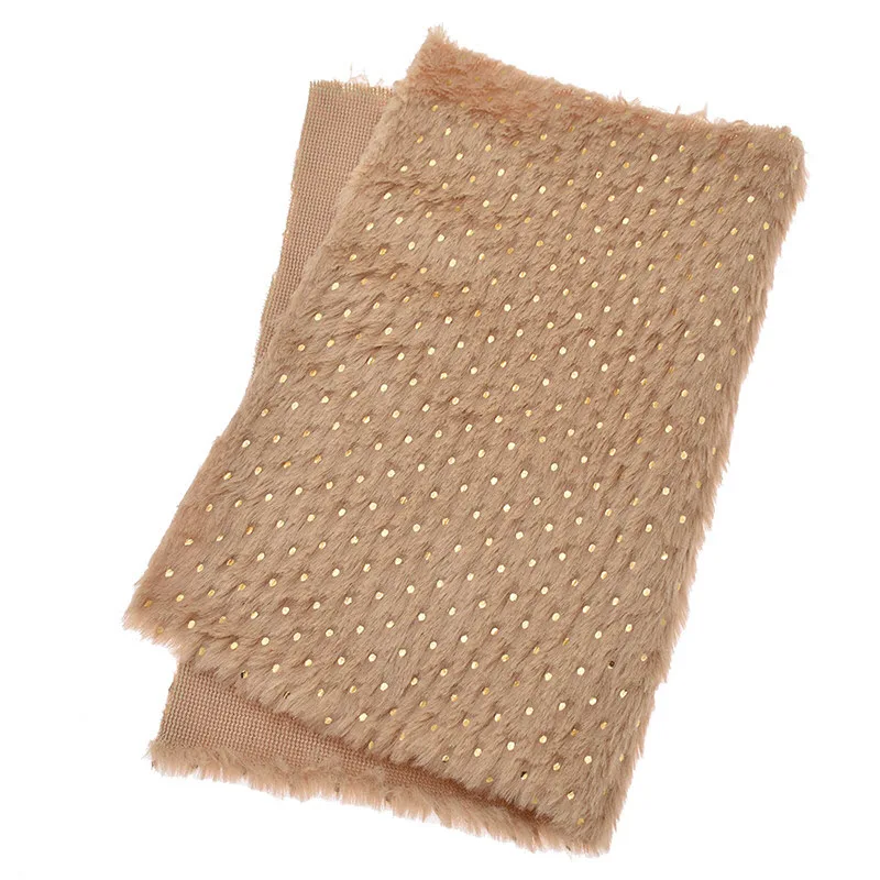 Lychee Life A4 Soft Fake Fur Fabric High Quality Waterproof Synthetic Leather DIY Sewing Material For Handbag Garments