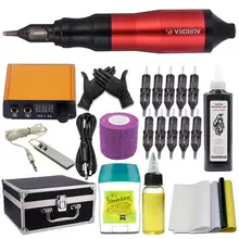 Профессиональная машинка для татуировки, ручка, набор для татуировки, набор для бесчеловеческих чернил для татуировки, мини силовое оборудование с ручкой, принадлежности
