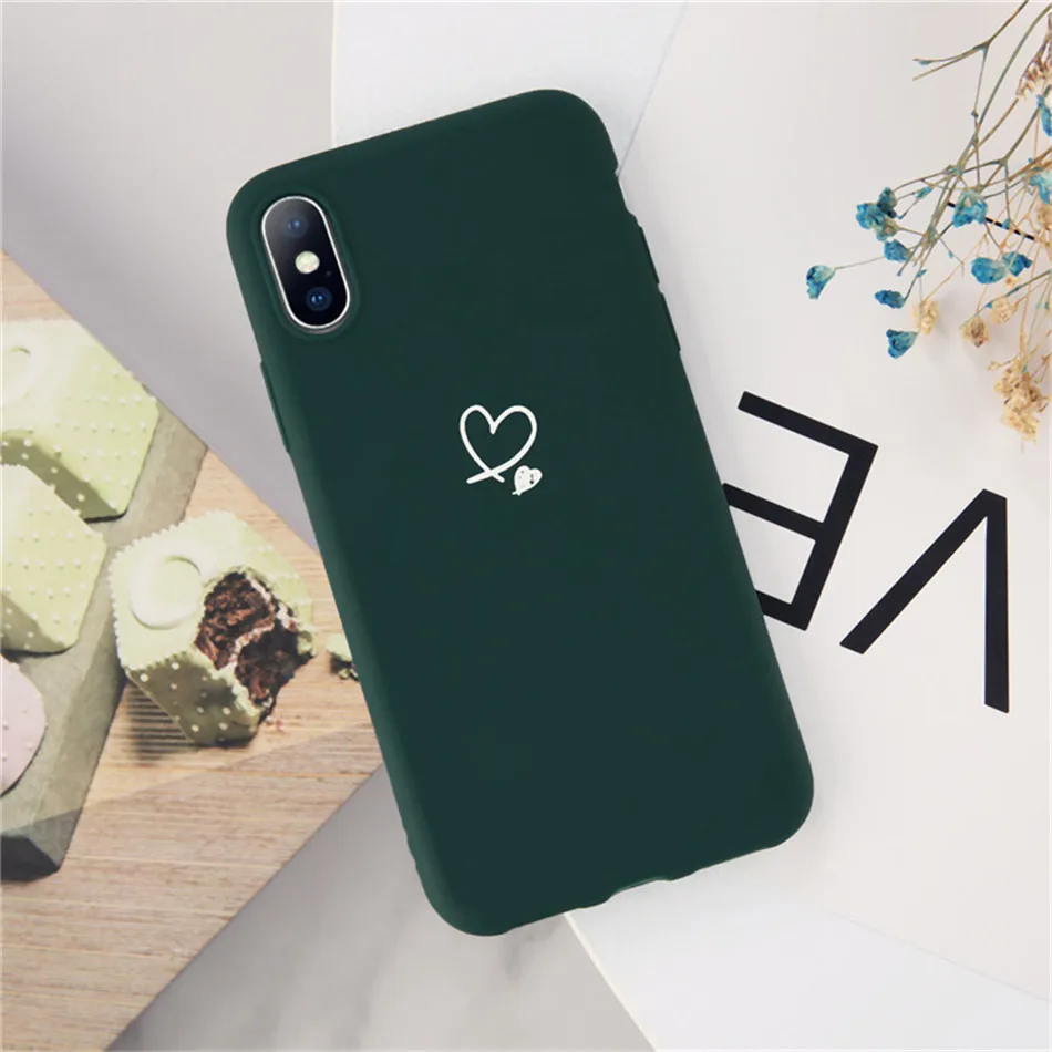 Kowkaka лаконичные «любящее сердце» чехол для телефона для iPhone 11 Pro Max XS Max XR X, 8, 7, 6, 6 S, Plus, модный TPU пара задняя крышка популярный чехол