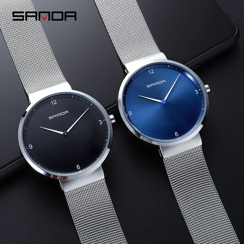 

SANDA New Style Watch Men And Women Quartz Watch Fashion Students Korean-style Trend Casual Steel Belt COUPLE'S Watch