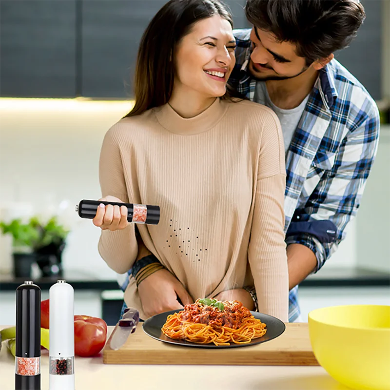 Salt Pepper Grinder Set Electric Spice Flour Mill Grinder Adjustable Coarseness kitchen BBQ Tools Seasoning Tools Pepper Mill