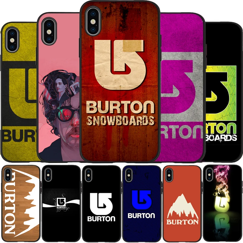 Мягкий силиконовый черный чехол Burton для телефона iPhone 5 5S SE 6 plus 7 8 plus X XR XS Max 11 PRO Max