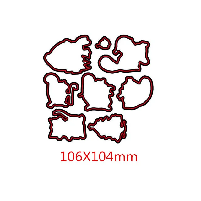 dies106X104mm MP038 зимние металлические Вырубные штампы и штампы для скрапбукинга альбом тиснение изготовление бумажных открыток новые Вырубные штампы - Цвет: dies106X104mm