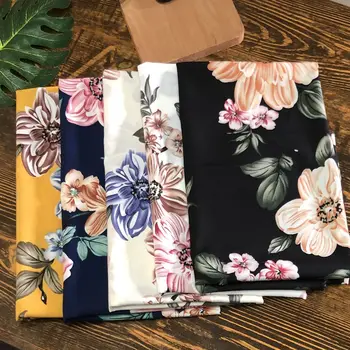 

Non-transparent Printed Fabric Large Flower WOMEN'S Dress Fabric Drape Good Spandex Clothing Fabric New Style/1 M