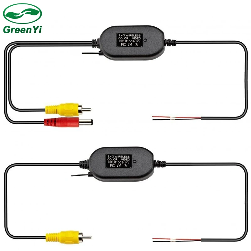 2.4Ghz Wireless Car RCA Video Transmitter and Receiver for RCA Plug