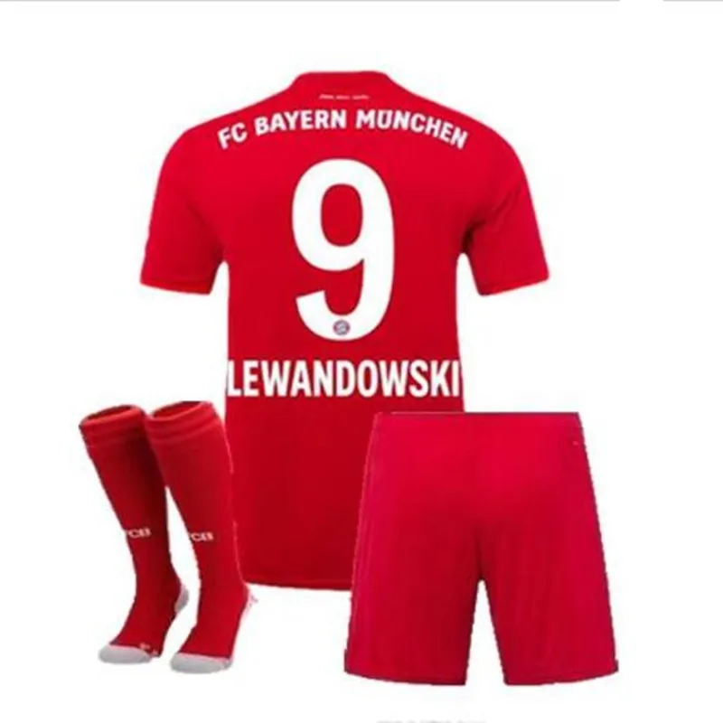 COUTINHO 19 20 Bayernes Muniches PERISIC Soccer jersey LEWANDOWSKI jersey HERNANDEZ shirt MUNCHEN adult Kit dhl ship - Color: shirt