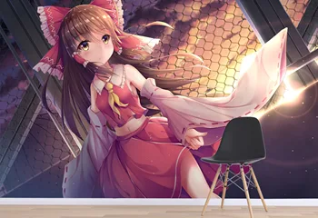 

[Self-Adhesive] 3D Cute Long Hair Girl 145 Japan Anime Wall Paper mural Wall Print Decal Wall Murals Belly