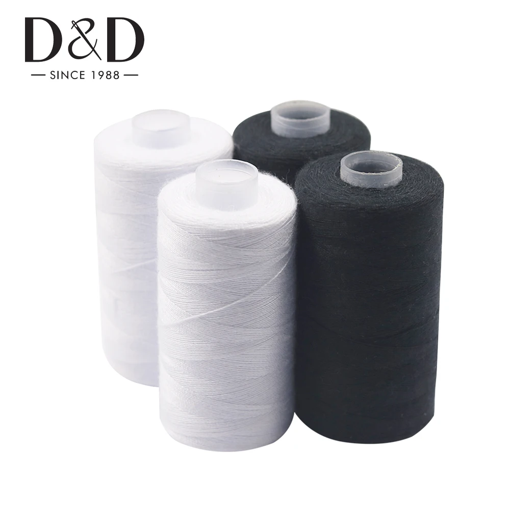 

D&D 2pcs 500M Strong and Durable Sewing Threads White Polyester Thread Clothes Sewing Accessiories