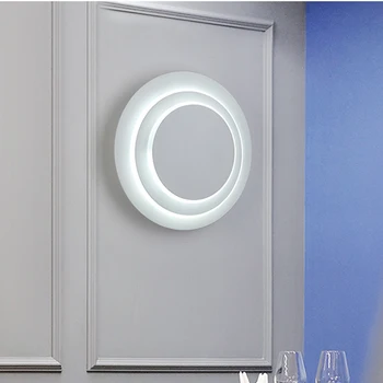 

Nordic creative rotating wall lamp round simple modern living room dining room staircase lamp study bedroom bedside lamp