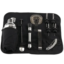 ABUI-12Pcs шейкер из нержавеющей стали, барменный набор, барменный набор, Миксер для мартини, Бостонский шейкер для вечерние барные инструменты