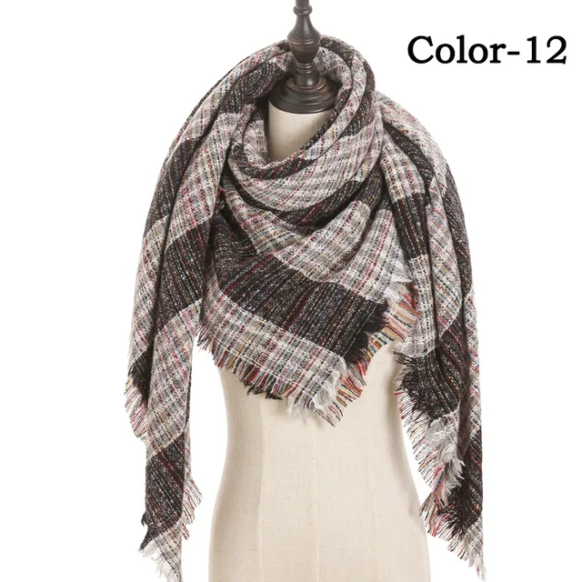 Designer 2021 knitted spring winter women scarf plaid warm cashmere scarves shawls luxury brand neck bandana pashmina lady wrap UE-12