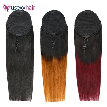 

Straight Drawstring Ponytail Extension for Women Brazilian Remy Drawstring Ponytail With Clip In Human Hair Extensions Ponytails