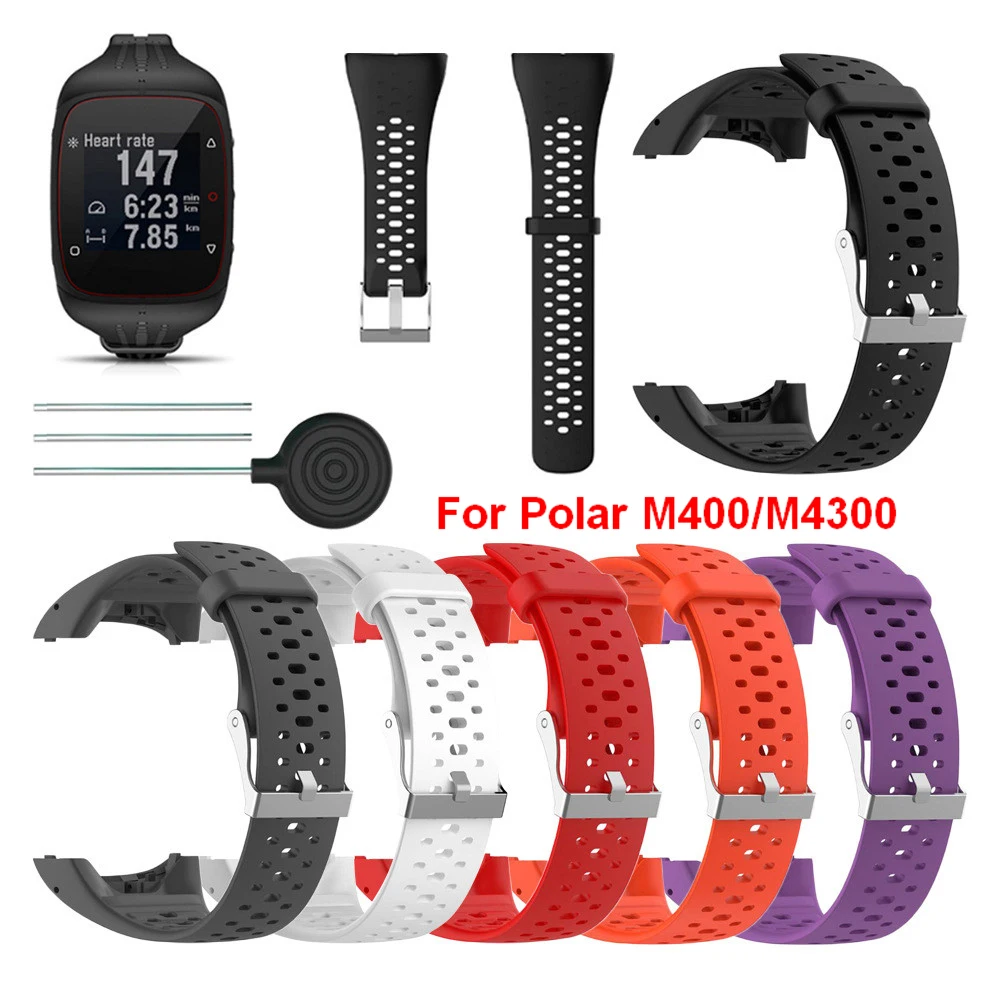 Силиконовый Смарт Браслет полосы для Polar M400/M4300 ремешок Спортивный Браслет замена запястья для polar M400/M4300 часы