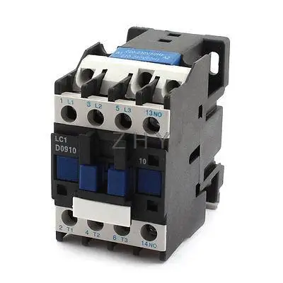 

LC1 D0910 35mm DIN Rail Mounting 3-Phase Electric Power AC Contactor 220V