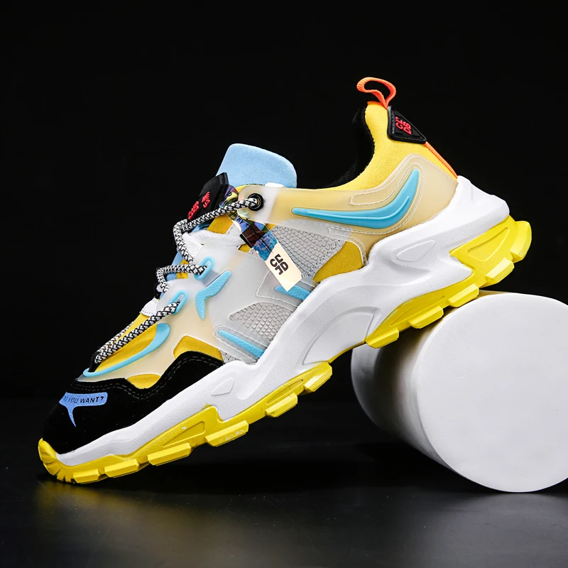 

Men Sneakers Comfortable Shoes New Mens Leisure Shoes Casual Shoes For Men Lace-up Comfortable Platform